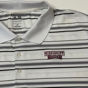 Adidas Pure Motion Mississippi State Polo Shirt Mens 2XL Bulldogs MSU Golf SEC
